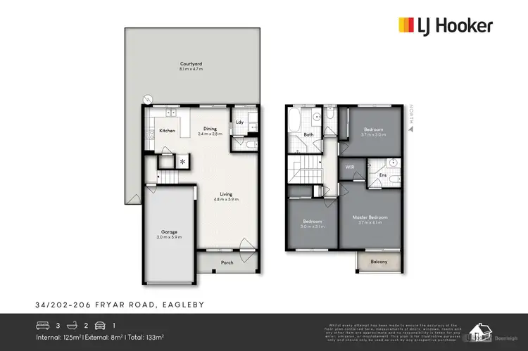 Floorplan of Homely townhouse listing, 34/202-206 Fryar Road, Eagleby QLD 4207