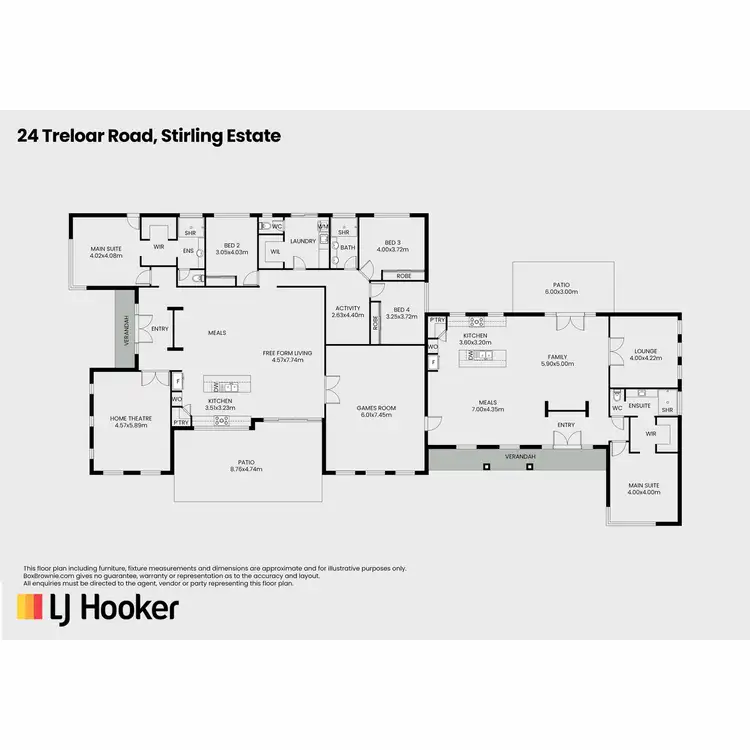 Floorplan of Homely rural property listing, 24 Treloar Road, Stirling Estate WA 6271