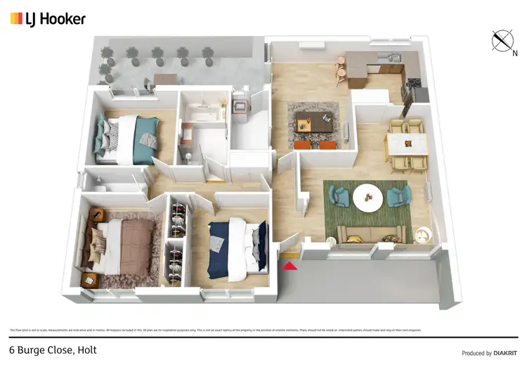 Floorplan of Homely house listing, 6 Burge Close, Holt ACT 2615
