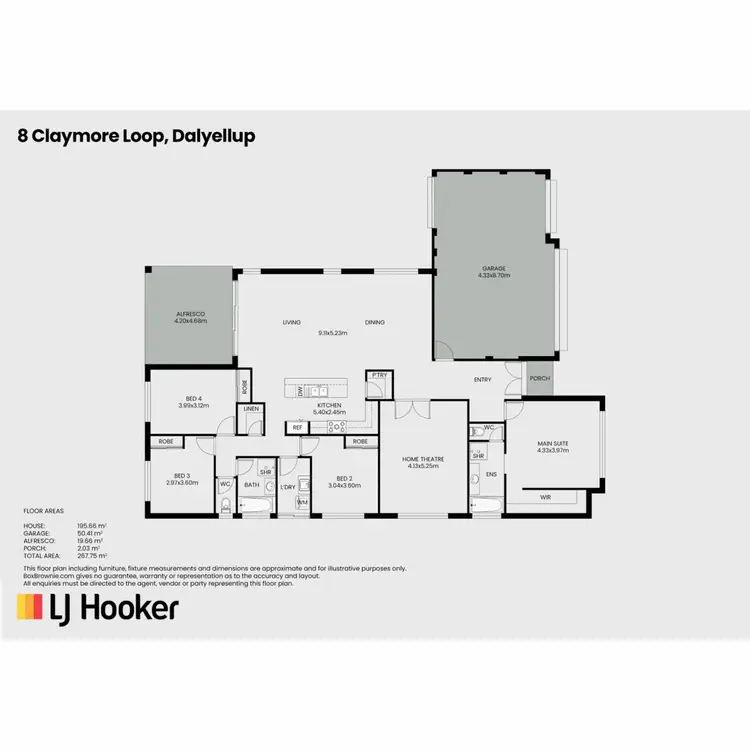 Floorplan of Homely house listing, 8 Claymore Loop, Dalyellup WA 6230