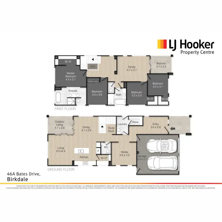 Floorplan of Homely house listing, 46A Bates Drive, Birkdale QLD 4159
