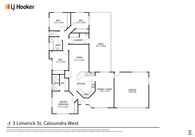 Floorplan of Homely house listing, 3 Limerick Street, Caloundra West QLD 4551