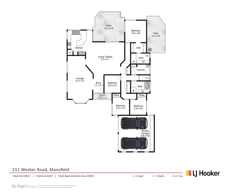Floorplan of Homely house listing, 211 Wecker Road, Mansfield QLD 4122