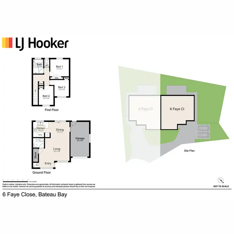 Floorplan of Homely semi-detached listing, 6 Faye Close, Bateau Bay NSW 2261