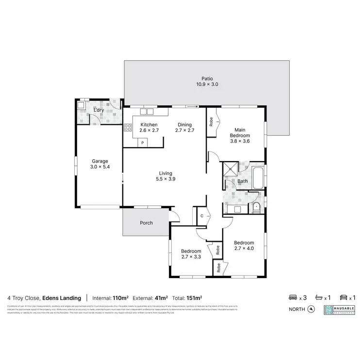 Floorplan of Homely house listing, 4 Troy Close, Edens Landing QLD 4207