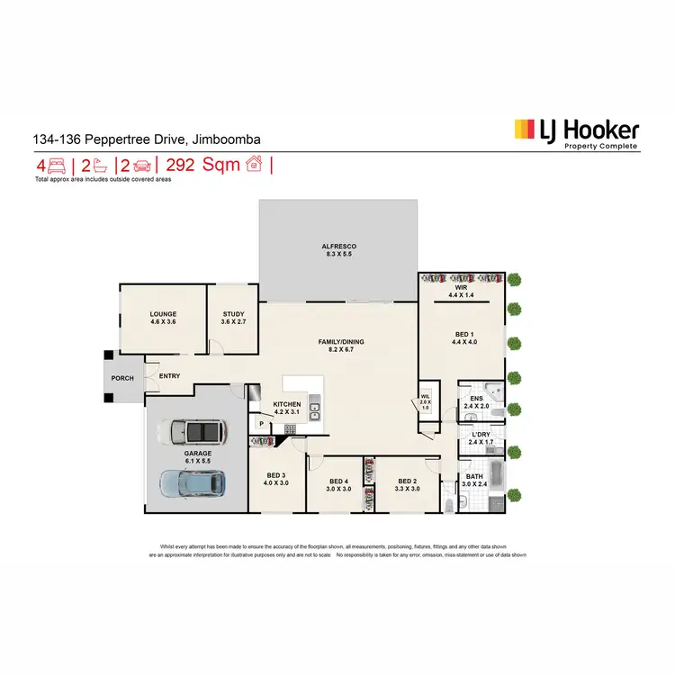 Floorplan of Homely house listing, 134-136 Peppertree Drive, Jimboomba QLD 4280