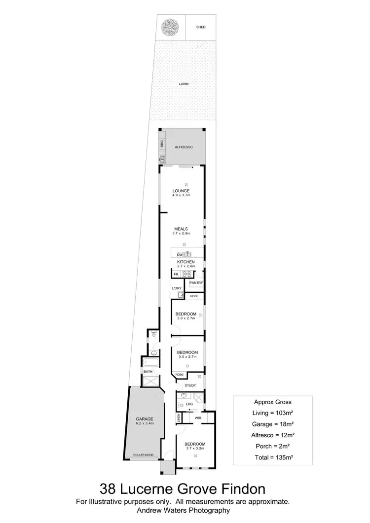 Floorplan of Homely house listing, 38 Lucerne Grove, Findon SA 5023