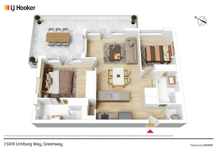 Floorplan of Homely apartment listing, 150/8 Limburg Way, Greenway ACT 2900