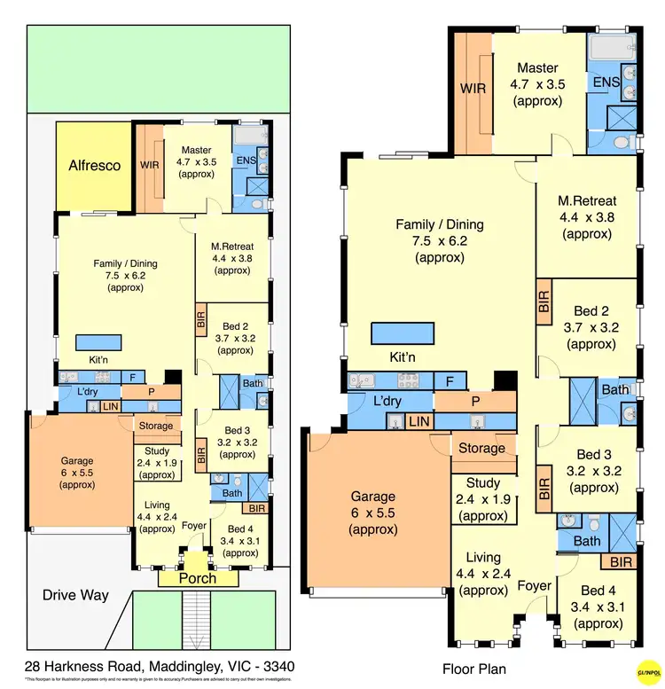 Floorplan of Homely house listing, 28 Harkness Road, Maddingley VIC 3340