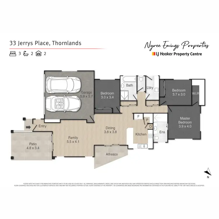 Floorplan of Homely house listing, 33 Jerrys Place, Thornlands QLD 4164