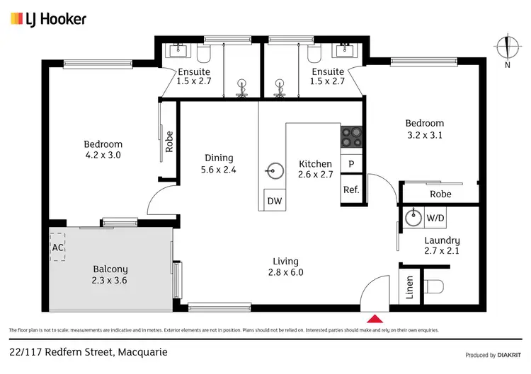 Floorplan of Homely apartment listing, 22/117 Redfern Street, Macquarie ACT 2614