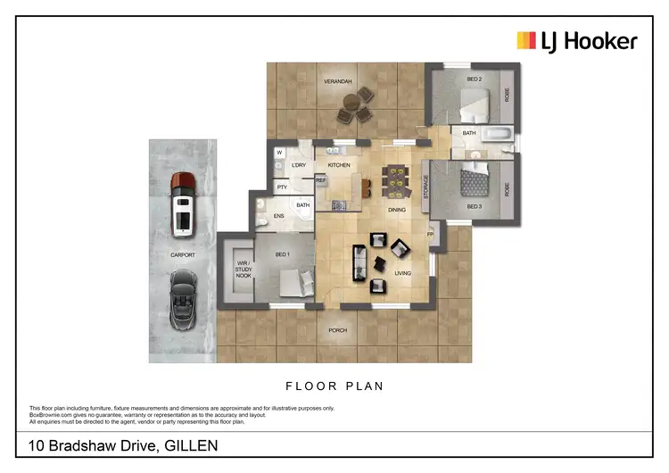 Floorplan of Homely house listing, 10 Bradshaw Drive, Gillen NT 870