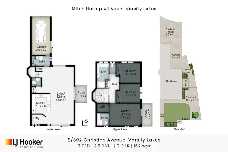 Floorplan of Homely townhouse listing, 8/302 Christine Avenue, Varsity Lakes QLD 4227