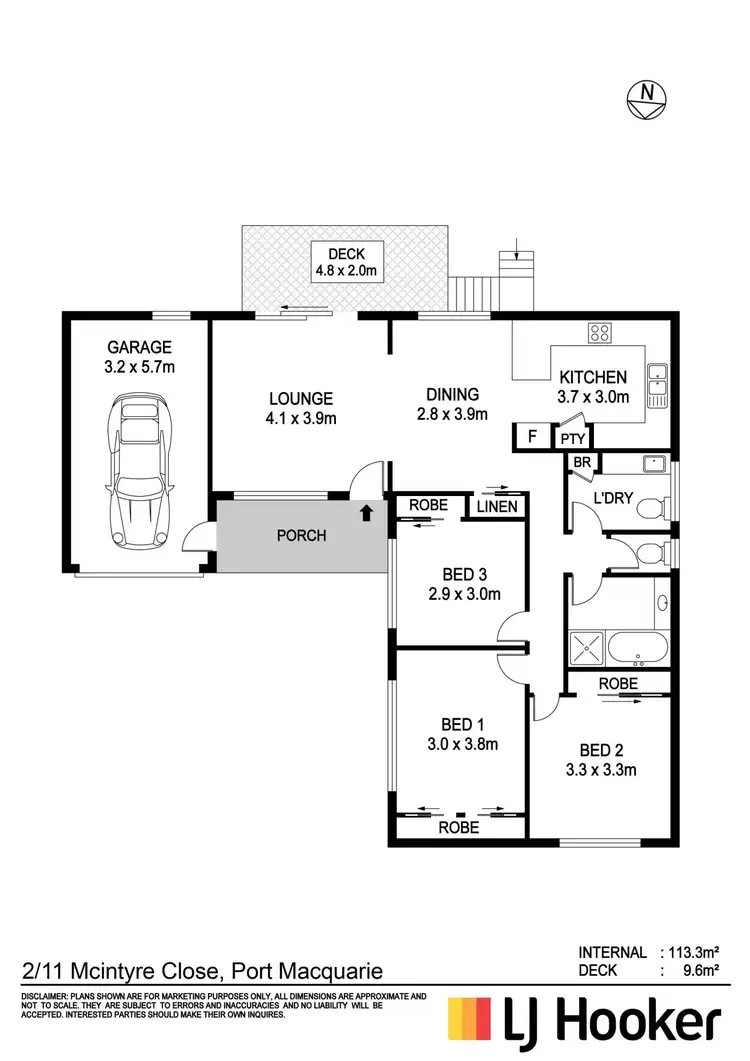 Floorplan of Homely villa listing, 2/11 Mcintyre Close, Port Macquarie NSW 2444