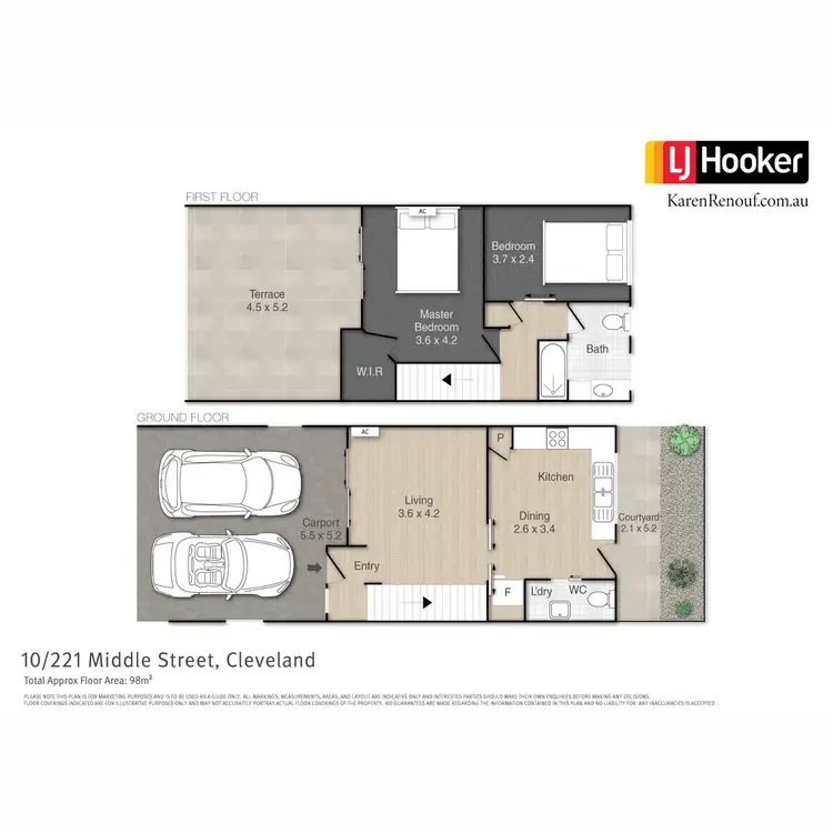 Floorplan of Homely townhouse listing, 10/221 Middle Street, Cleveland QLD 4163