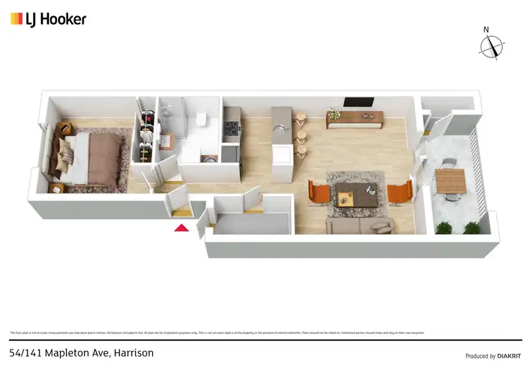 Floorplan of Homely apartment listing, 54/141 Mapleton Avenue, Harrison ACT 2914