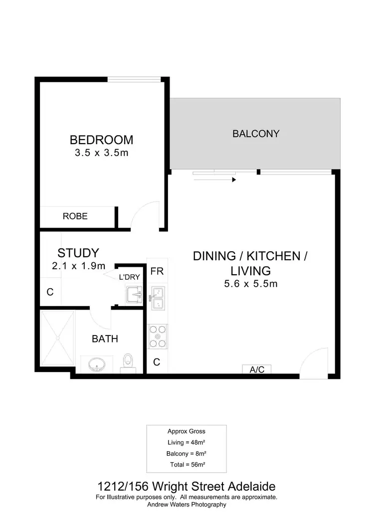 Floorplan of Homely apartment listing, 1212/156 Wright Street, Adelaide SA 5000
