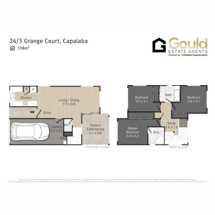 Floorplan of Homely townhouse listing, 24/3 Grange Court, Capalaba QLD 4157