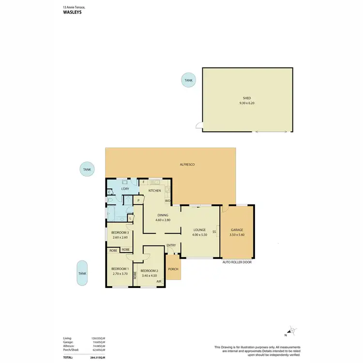 Floorplan of Homely house listing, 13 Annie Terrace, Wasleys SA 5400