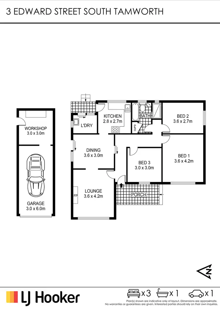 Floorplan of Homely house listing, 3 Edward Street, South Tamworth NSW 2340