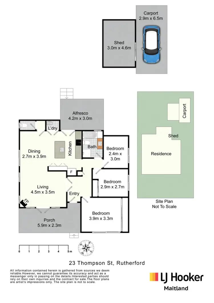 Floorplan of Homely house listing, 23 Thompson Street, Rutherford NSW 2320