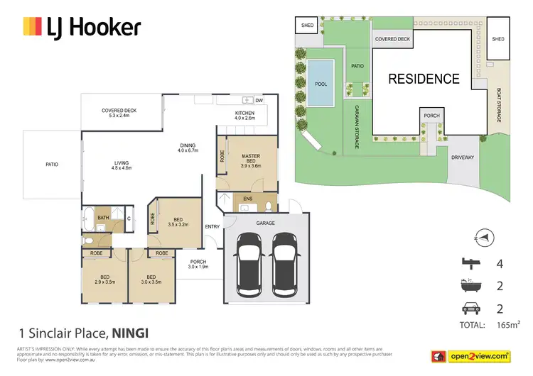 Floorplan of Homely house listing, 1 Sinclair Place, Ningi QLD 4511
