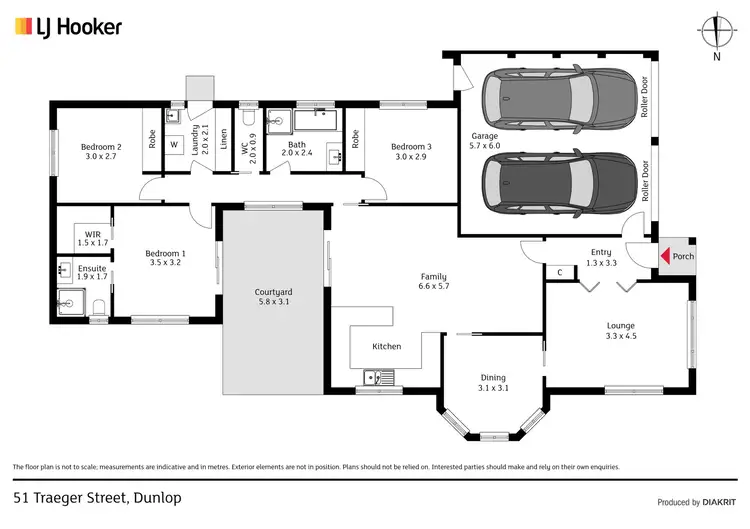 Floorplan of Homely house listing, 51 Traeger Street, Dunlop ACT 2615