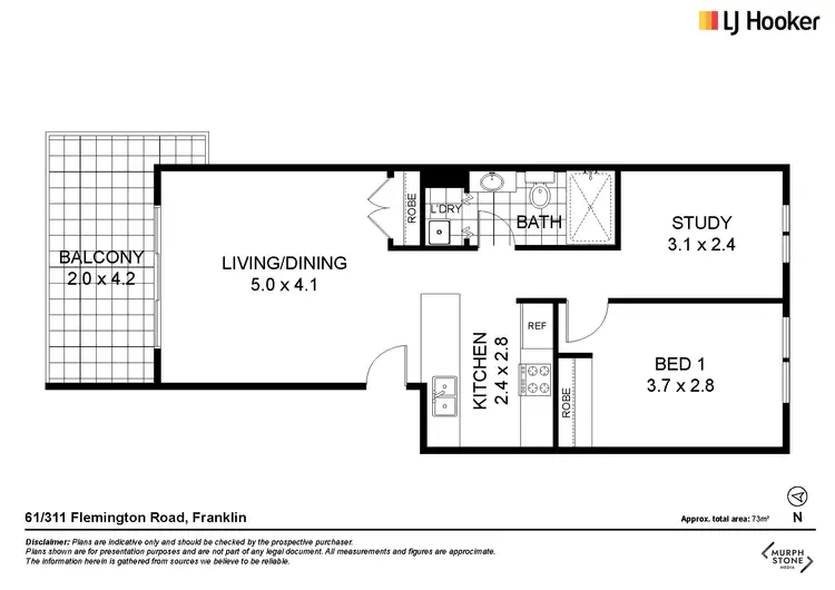 Floorplan of Homely apartment listing, 61/311 Flemington Road, Franklin ACT 2913