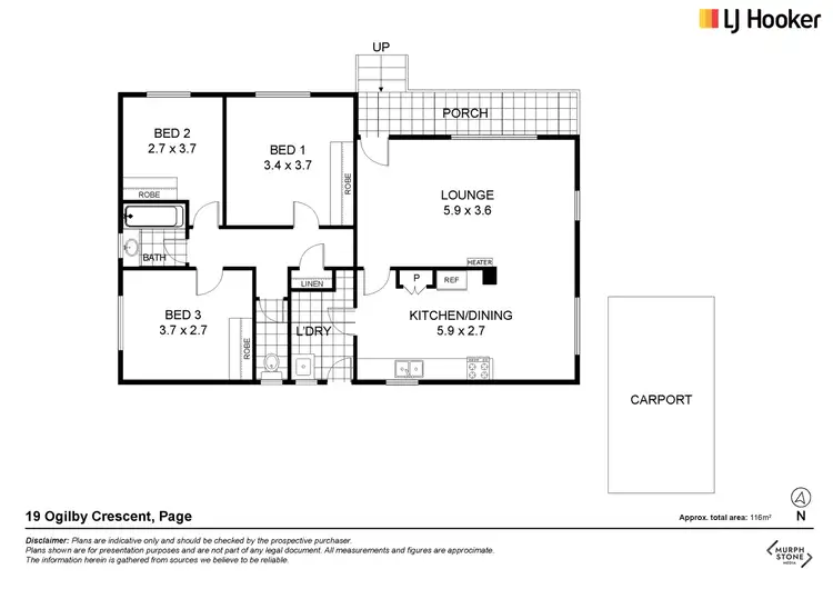 Floorplan of Homely house listing, 19 Ogilby Crescent, Page ACT 2614