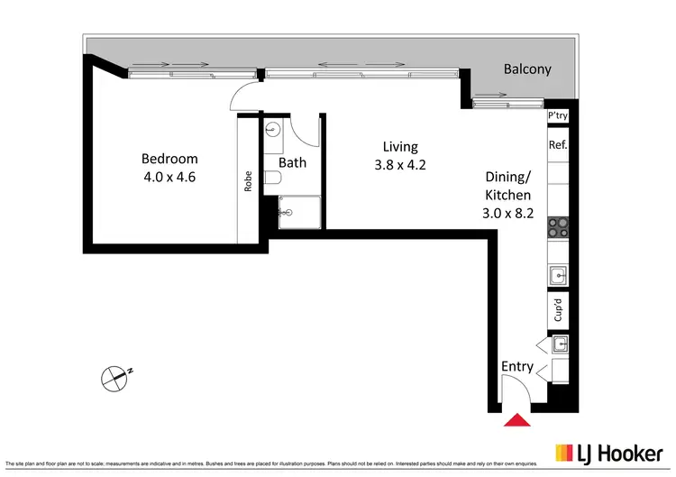 Floorplan of Homely apartment listing, 705/253 Northbourne Avenue, Lyneham ACT 2602