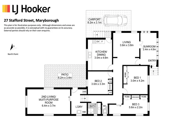Floorplan of Homely house listing, 27 Stafford Street, Maryborough QLD 4650