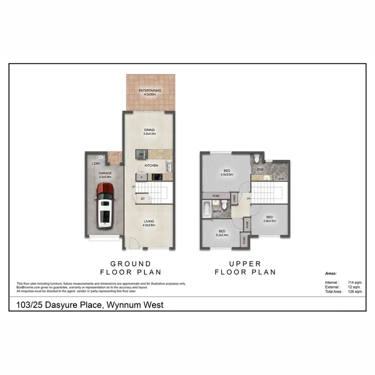 Floorplan of Homely townhouse listing, 103/25 Dasyure Place, Wynnum West QLD 4178