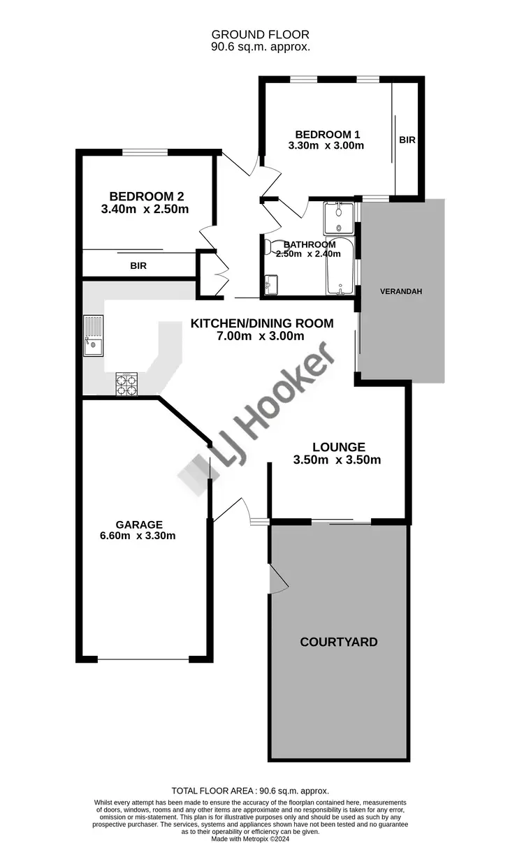 Floorplan of Homely semi-detached listing, 1/87A Congewai Street, Aberdare NSW 2325