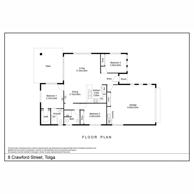 Floorplan of Homely house listing, 8 Crawford Street, Tolga QLD 4882