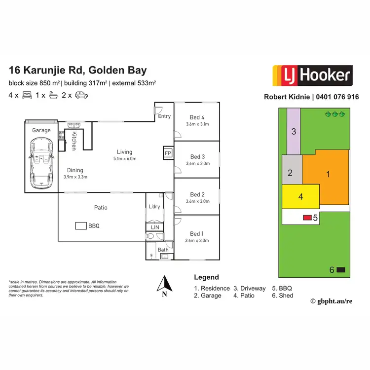 Floorplan of Homely house listing, 16 Karunjie Road, Golden Bay WA 6174