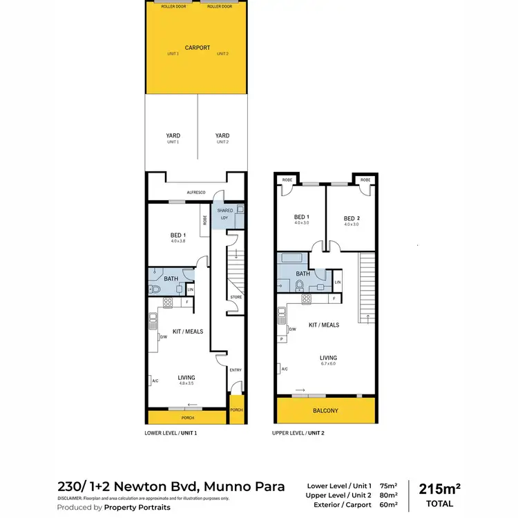Floorplan of Homely house listing, Unit 1 & 2/230 Newton Boulevard, Munno Para SA 5115