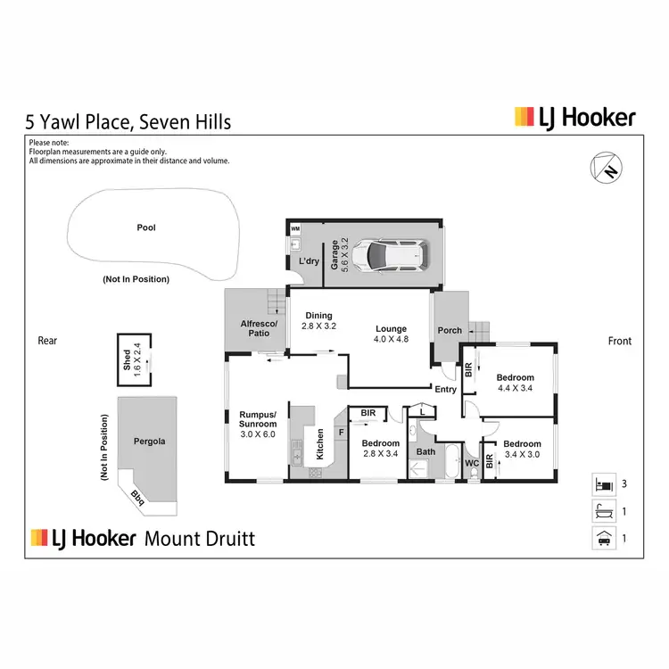 Floorplan of Homely house listing, 5 Yawl Place, Seven Hills NSW 2147