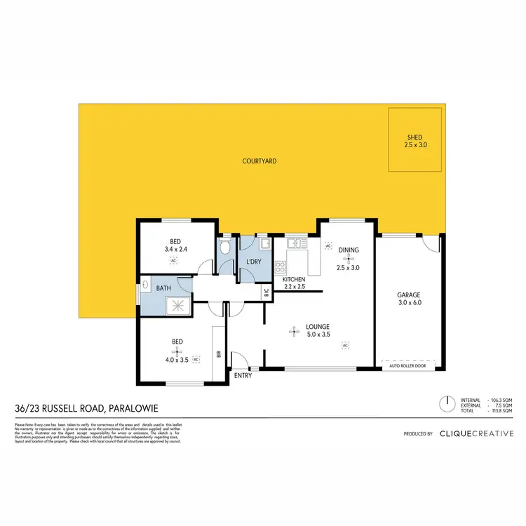 Floorplan of Homely house listing, 36/23 Russell Row, Paralowie SA 5108