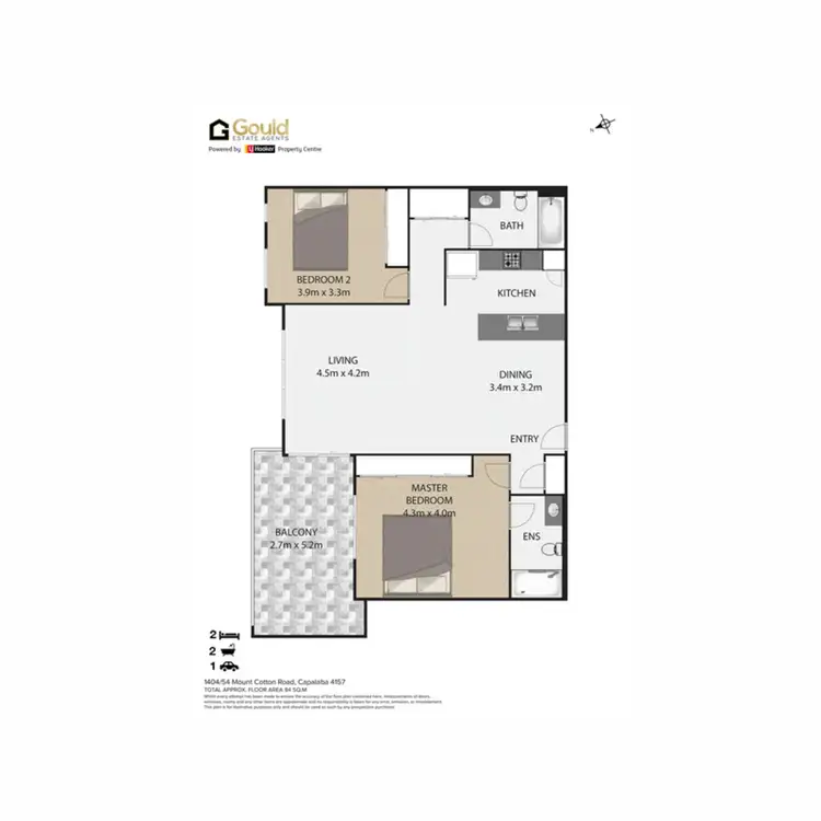 Floorplan of Homely unit listing, 1404/54-58 Mount Cotton Road, Capalaba QLD 4157