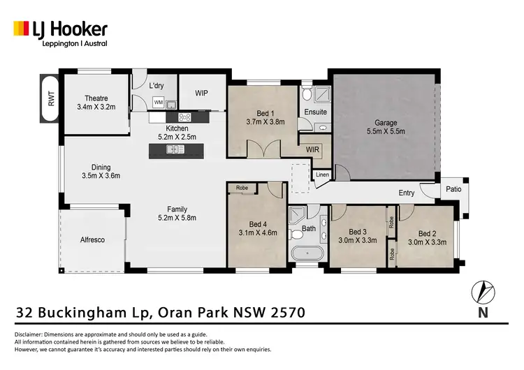 Floorplan of Homely house listing, 32 Buckingham Loop, Oran Park NSW 2570