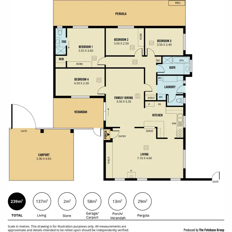 Floorplan of Homely house listing, 42 Minerva Crescent, Modbury Heights SA 5092