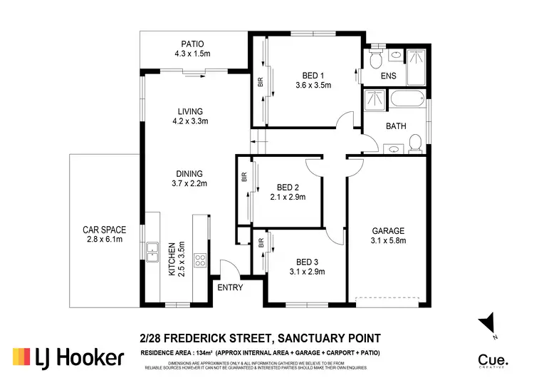 Floorplan of Homely townhouse listing, 2/28 Frederick Street, Sanctuary Point NSW 2540