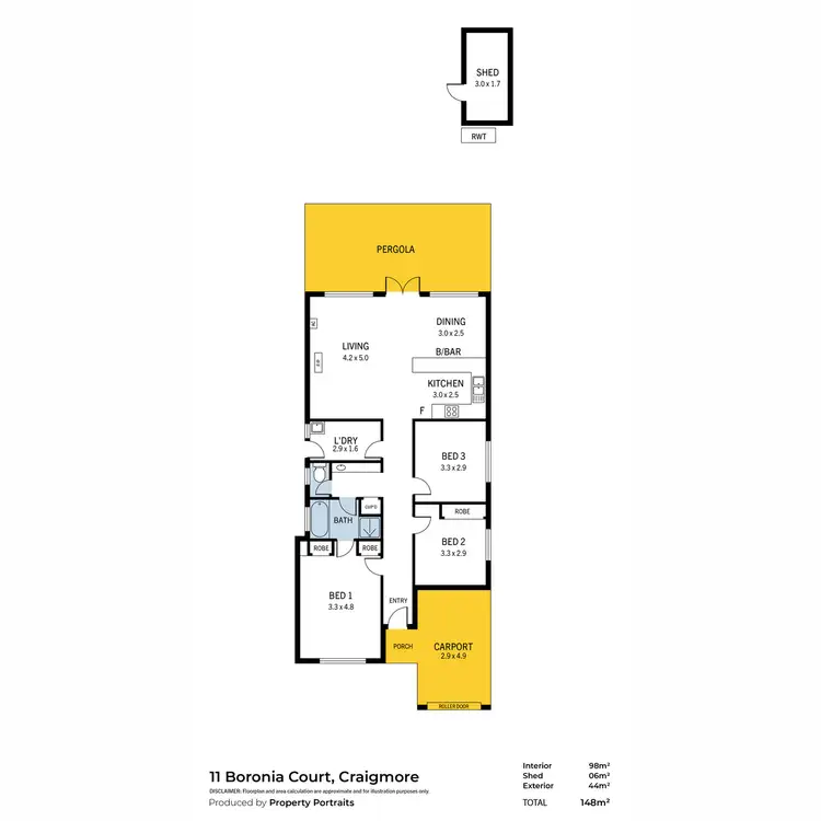 Floorplan of Homely house listing, 11 Boronia Court, Craigmore SA 5114