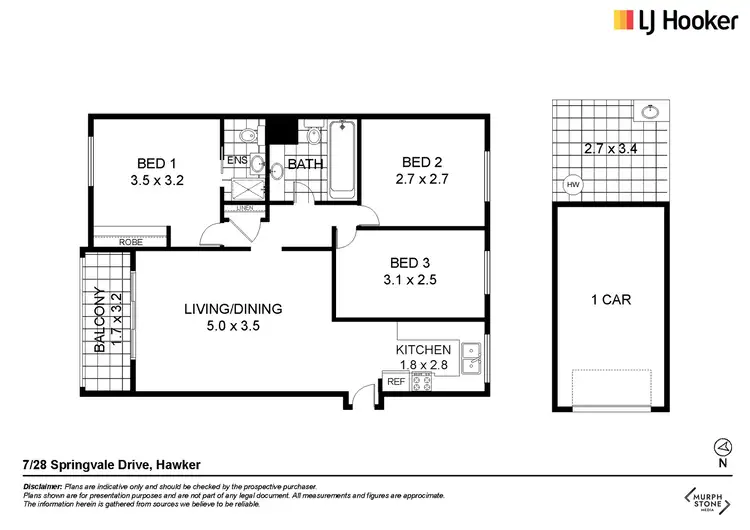 Floorplan of Homely apartment listing, 7/28 Springvale Drive, Hawker ACT 2614