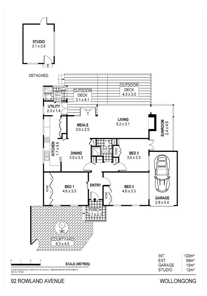 Floorplan of Homely house listing, 92 Rowland Ave, Wollongong NSW 2500