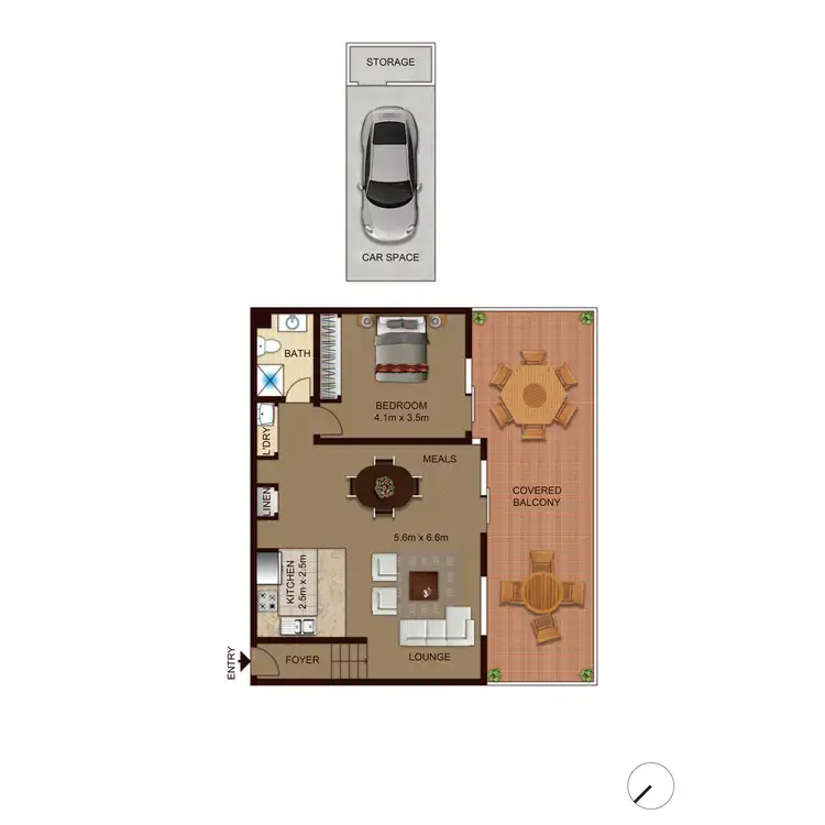 Floorplan of Homely apartment listing, 13/43 Blackall Street, Barton ACT 2600