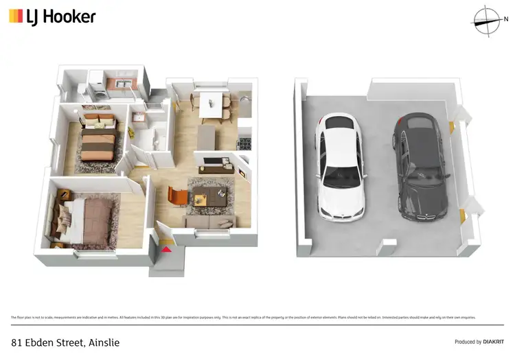 Floorplan of Homely semi-detached listing, 81 Ebden Street, Ainslie ACT 2602