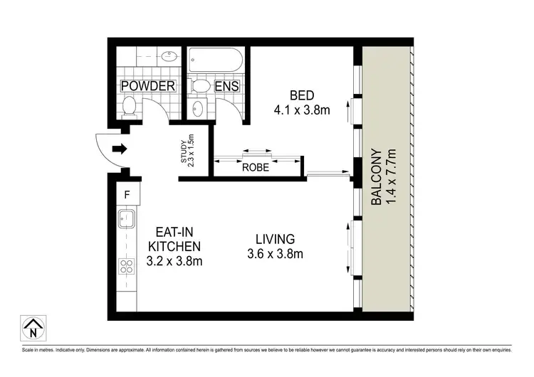 Floorplan of Homely apartment listing, 202B/9 Hunter Street, Waterloo NSW 2017