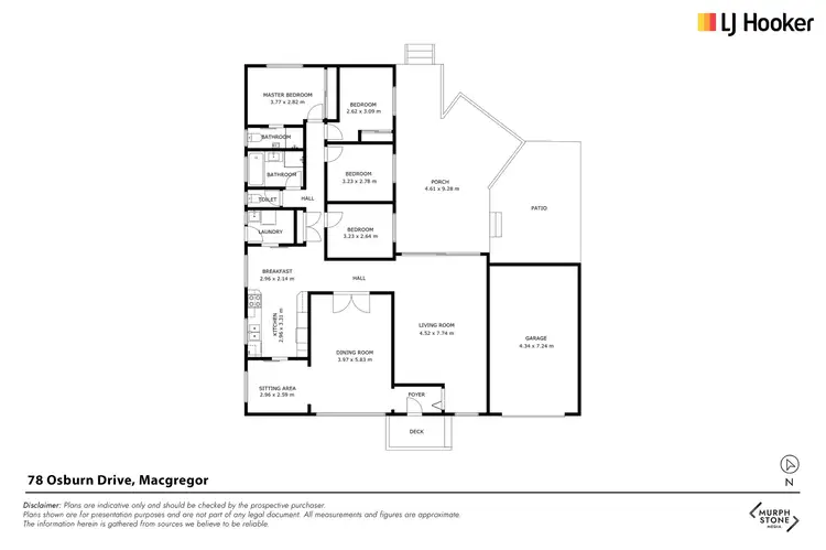 Floorplan of Homely house listing, 78 Osburn Drive, Macgregor ACT 2615