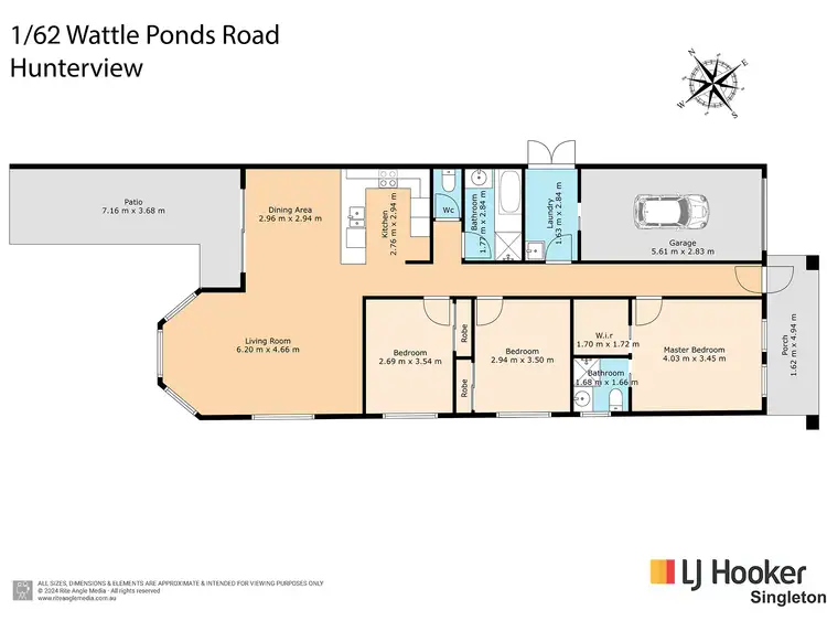 Floorplan of Homely unit listing, 1/62 Wattle Ponds Road, Singleton NSW 2330